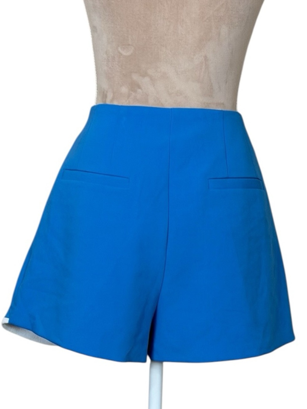 Maeve for Anthropologie Blue Scalloped Wrap Skort with White Trim - Picture 6 of 12